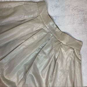 Banana Republic Light Gold Linen Pleated Skirt Size 4